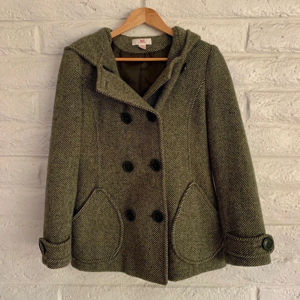 JLO by Jennifer Lopez Button Wool Coat